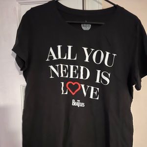 Torrid The Beatles “All You Need Is Love” Graphic Tee T-Shirt Size 1